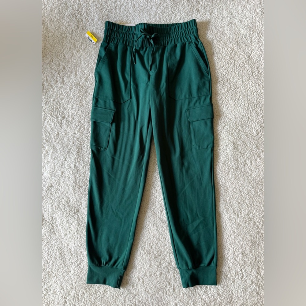 Mondetta Women's Cargo Jogger Pants Dark Green Size S New with Tags